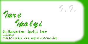 imre ipolyi business card